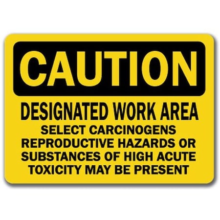 Signmission Safety Sign, 14 in Height, Plastic, Carcinogens Hazards CS-Carcinogens Hazards